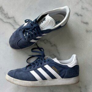 Adidas Gazelle Shoes - Size 8.5 - Navy Suede
